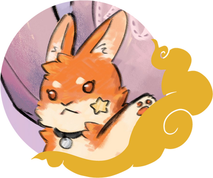 Bunny's icon behind a gold cloud.