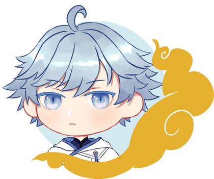 Yuzu's icon behind a gold cloud.